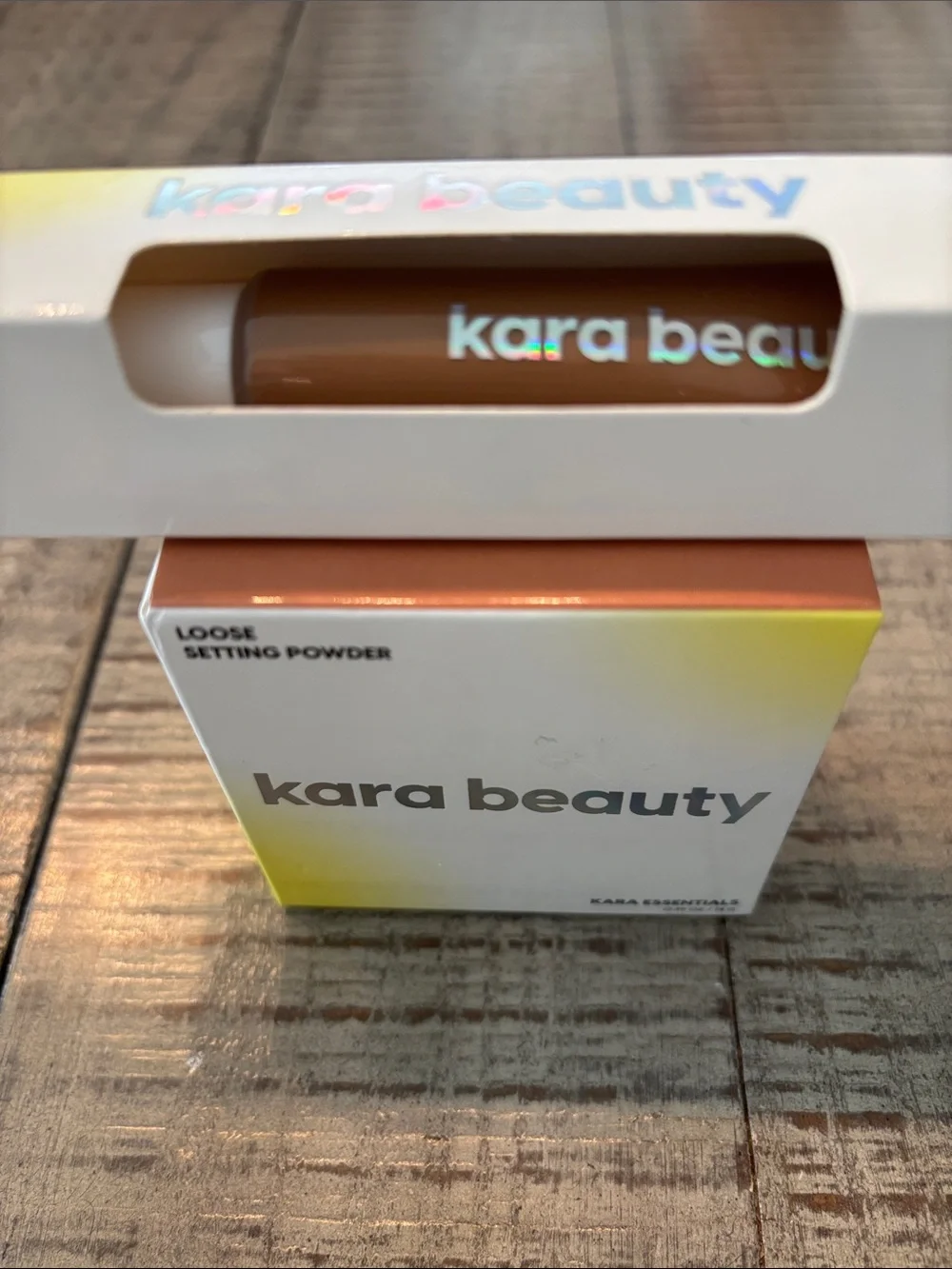 NWT Kara Beauty Loose Setting Powder and Eyeshadow Primer in Translucent Deep